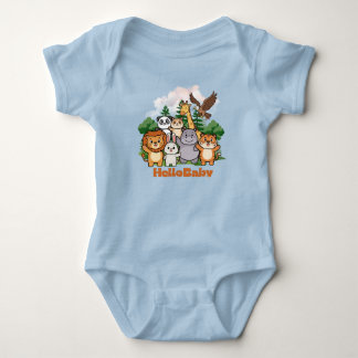 Hallo Süßes Baby Waldtiere Kinderzimmer Baby Show Strampler