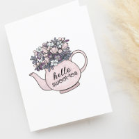 Hallo Sweetie Teapot mit Blume Leere