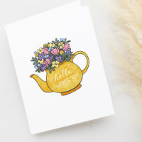 Hallo Sweetie Teapots mit Blume Leere