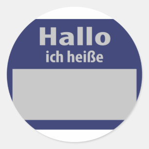 Hallo-Symbol Runder Aufkleber
