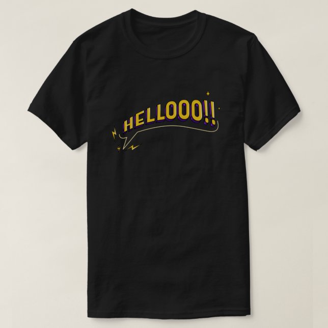 HALLO! T - Shirt - Schwarz (Design vorne)