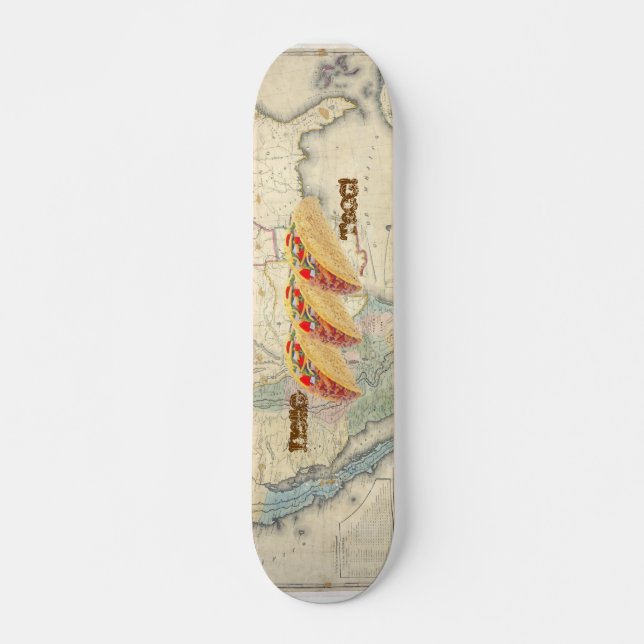 Hallo Taco-Skateboard - mit Karte Skateboard (Vorne)