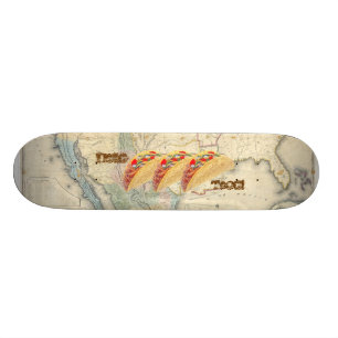 Hallo Taco-Skateboard - mit Karte Skateboard