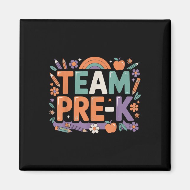 Hallo Team Pre-k Back to School Spaß für wenig Lea Magnet (Vorne)