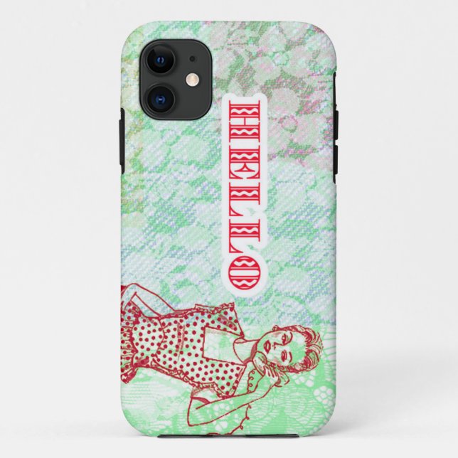 Hallo Telefon-Kasten Case-Mate iPhone Hülle (Rückseite)