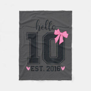 Hallo Ten Est 2016 10. Geburtstag Coquette Schleif Fleecedecke