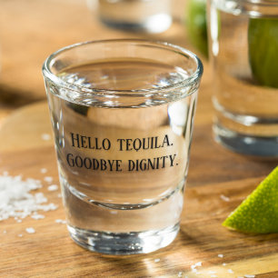 Hallo Tequila, auf Wiedersehen Würde Lustiges Trin Schnapsglas