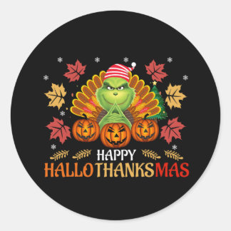 Hallo Thanksmas Runder Aufkleber