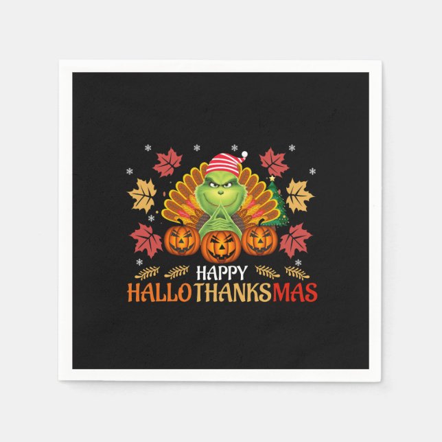 Hallo Thanksmas Serviette (Vorderseite)