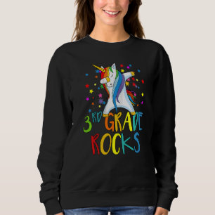 Hallo Third Grade Rocks 3. Klasse Lehrer Anerkenn Sweatshirt