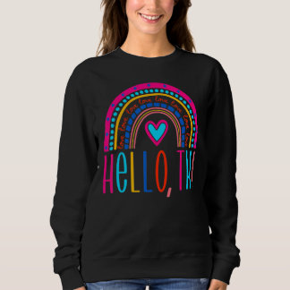 Hallo TK Preschool Lehrer ersten Tag zurück nach S Sweatshirt