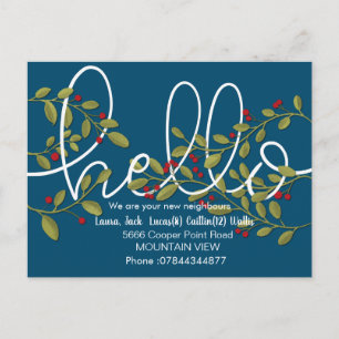 Hallo treffen Sie die Nachbarn Postkarte