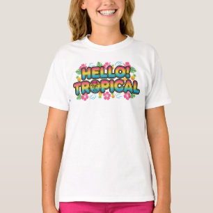 Hallo ! Tropisch - farbenfrohe Sommergestaltung mi T-Shirt