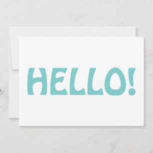 Hallo Typografie Moderne Minimalistisch Trendy Aqu Dankeskarte