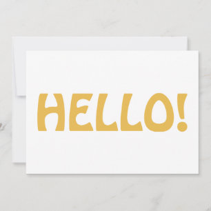 Hallo Typografie Moderne Minimalistisch trendy Yel Dankeskarte