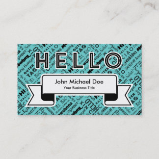 HALLO u. hallo! Auf der ganzen Welt Visitenkarte