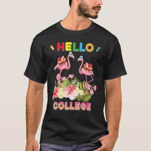 Hallo Uni Flamingo Willkommen zurück zum Schulkind T-Shirt