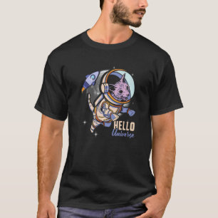 Hallo Universum Sphynx Katze Astronaut Kitten Katz T-Shirt