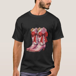 Hallo Valentine Coquette Cowgirl Stiefel Frauen We T-Shirt