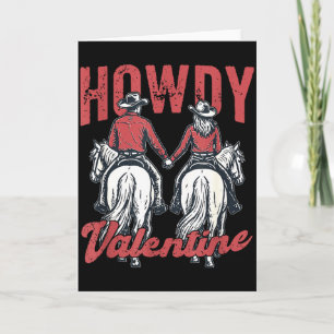 Hallo Valentine Retro Western Paar Liebe  Karte