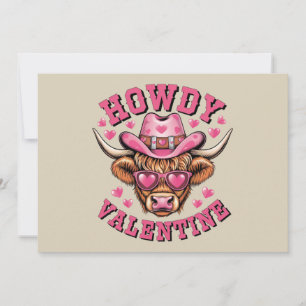 Hallo Valentins Cow Valentinstag Coquette Liebe  Feiertagskarte