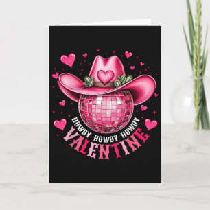 Hallo Valentins Disco Cowboy Hut Western Valentins Karte