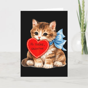 Hallo Valentinstag Süßes Kätzchen Katzenliebe Desi Karte