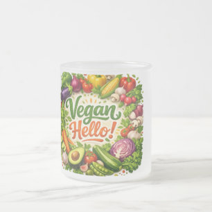 Hallo Vegan-Tasse Mattglastasse