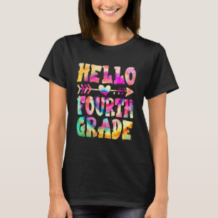 Hallo Vierte Gefärbte Krawatte ersten Tag Niedlich T-Shirt