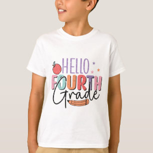 Hallo Vierte Klasse zurück zur Schule T-Shirt