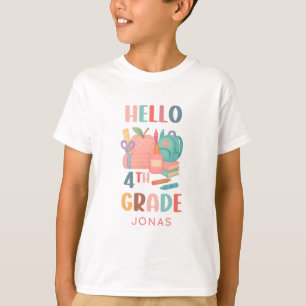 Hallo Vierter Grad zurück zu den Schulkindern T-Shirt