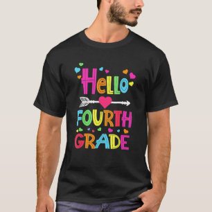 Hallo Vierter Klasse Lehrer 4. Klasse Glückwunsch T-Shirt