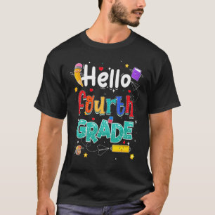 Hallo Vierter Klasse Team 4. Klasse Lehrer zurück T-Shirt