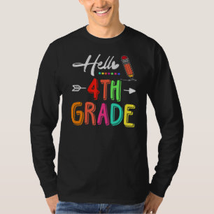 Hallo Vierter Klasse Team Vierter Lehrer zurück T-Shirt
