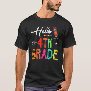 Hallo Vierter Klasse Team Vierter Lehrer zurück T-Shirt