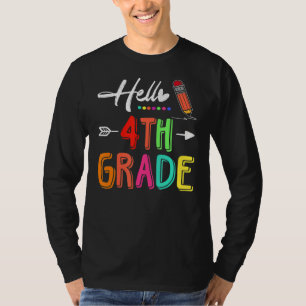 Hallo Vierter Klasse Team Vierter Lehrer zurück T-Shirt