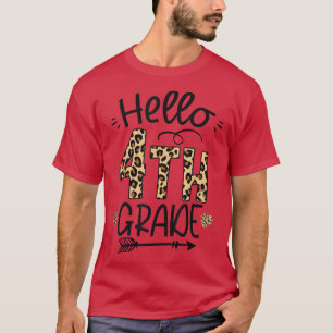 Hallo Vierter Leopard Lehrer Schüler zurück zu S T-Shirt