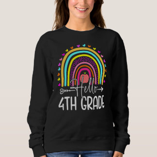 Hallo Vierter Regenbogenlehrer Kinder zurück nach Sweatshirt