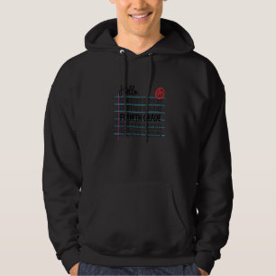 Hallo Viertklässler-Linienpapier Zurück zur Schul Hoodie