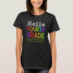 Hallo Viertklässler Team 4. Klasse zurück zur Schu T-Shirt