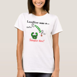 Hallo Vintag Landline Rotary Phone Fun T - Shirt
