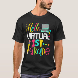 Hallo Virtual 1. Klasse zurück zur Schule 2022 T-Shirt