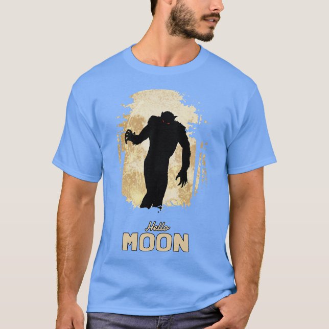 Hallo Vollmond Nacht T-Shirt (Vorderseite)