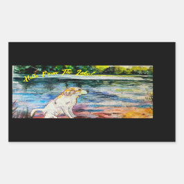 Hallo vom See Rechteckiger Aufkleber