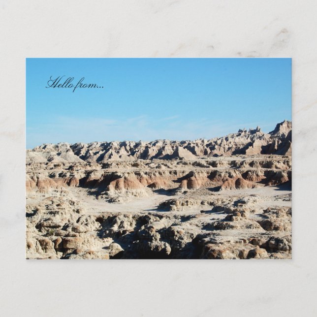 Hallo von... Badlands-Nationalpark Postkarte (Vorderseite)