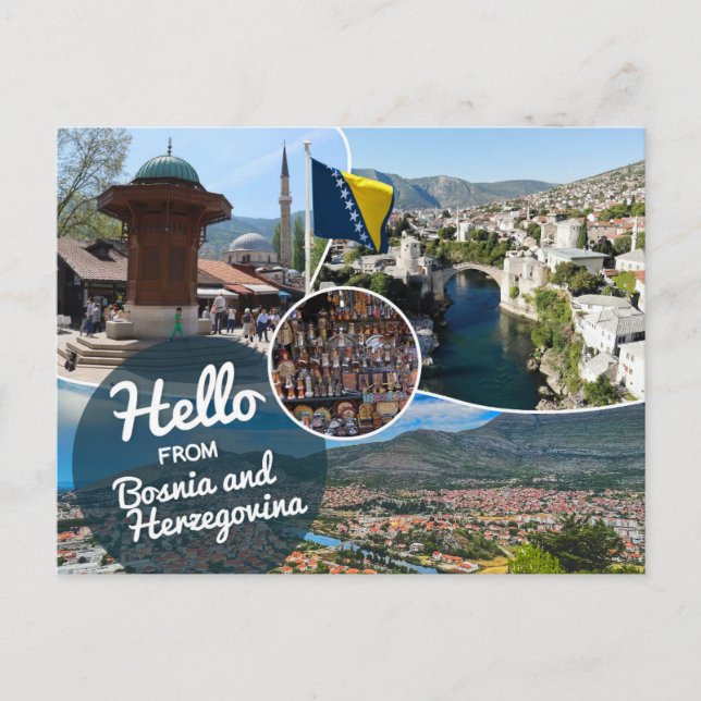 Hallo Von Bosnien und Herzegowina Postcard Postkarte (Vorderseite)