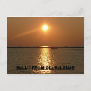 Hallo von Cleveland - Sunset Postkarte