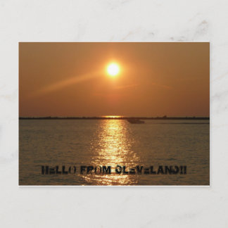 Hallo von Cleveland - Sunset Postkarte