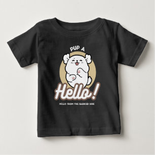 Hallo von der Barked Side - Niedliches Dog Design Baby T-shirt