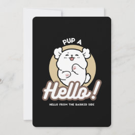 Hallo von der Barked Side - Niedliches Dog Design Feiertagskarte